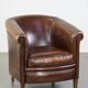 Fauteuil club en cuir de mouton