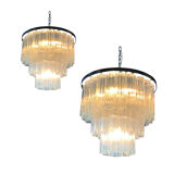 Sputnik chandelier in Murano glass, Mazzega style,