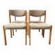 Set of 4 Scandinavian Baumann chairs in solid elm – 1970s