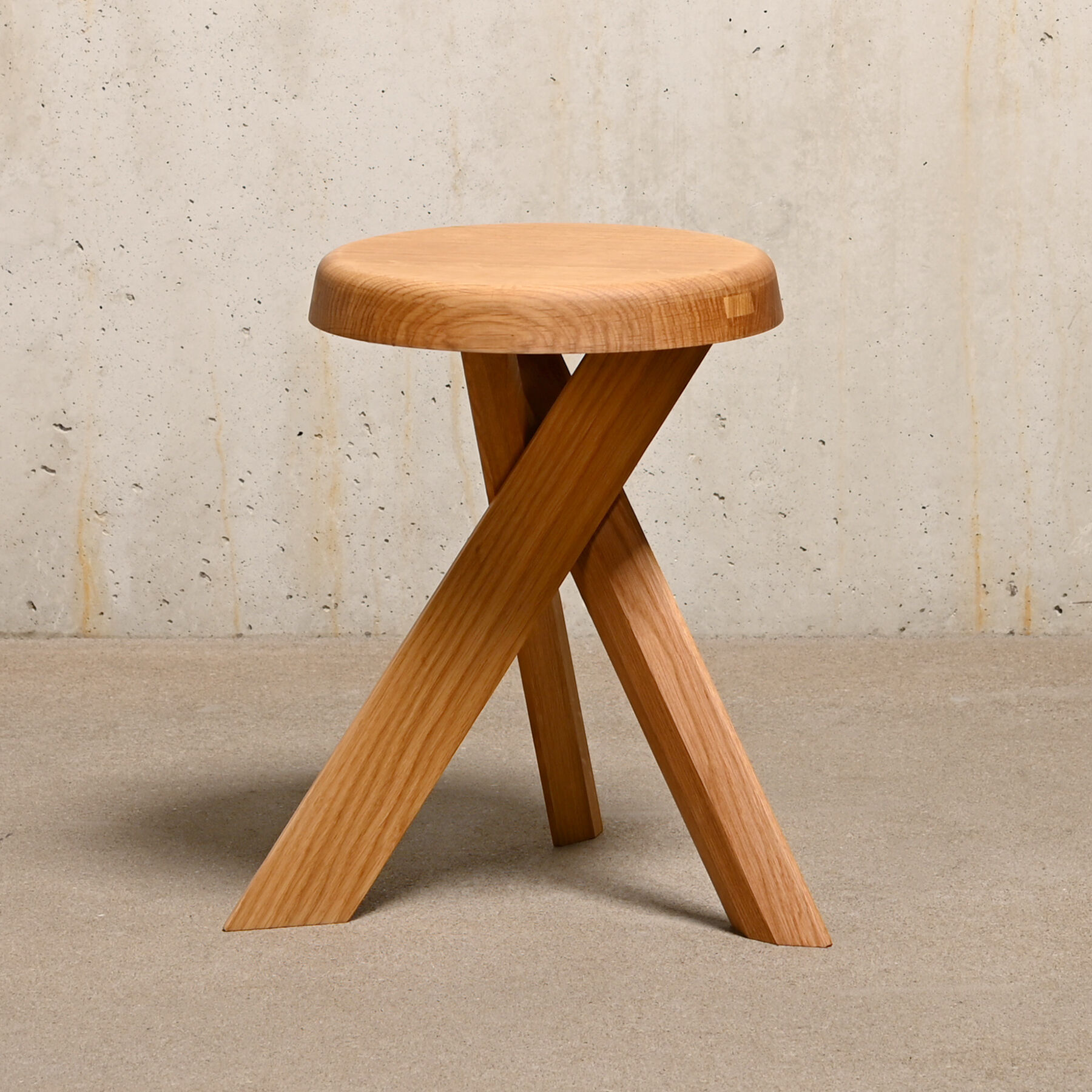 Pierre Chapo Stool S31A in solid Oak wood by Chapo Creation, France