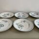 Set of 10 Lunéville ironstone soup plates, Oeillet model