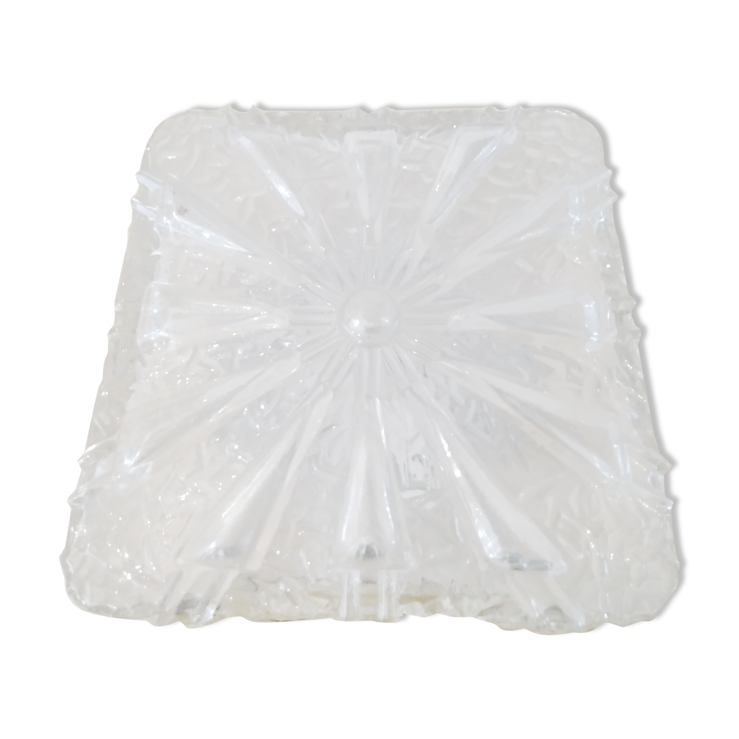 Ceiling lamp / vintage wall lamp xl in molded glass