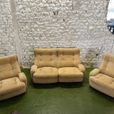 Sofa and armchairs orchid by Michel Cadestin edition Airborne