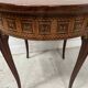 Louis XV style marquetry wood side table, 20th century