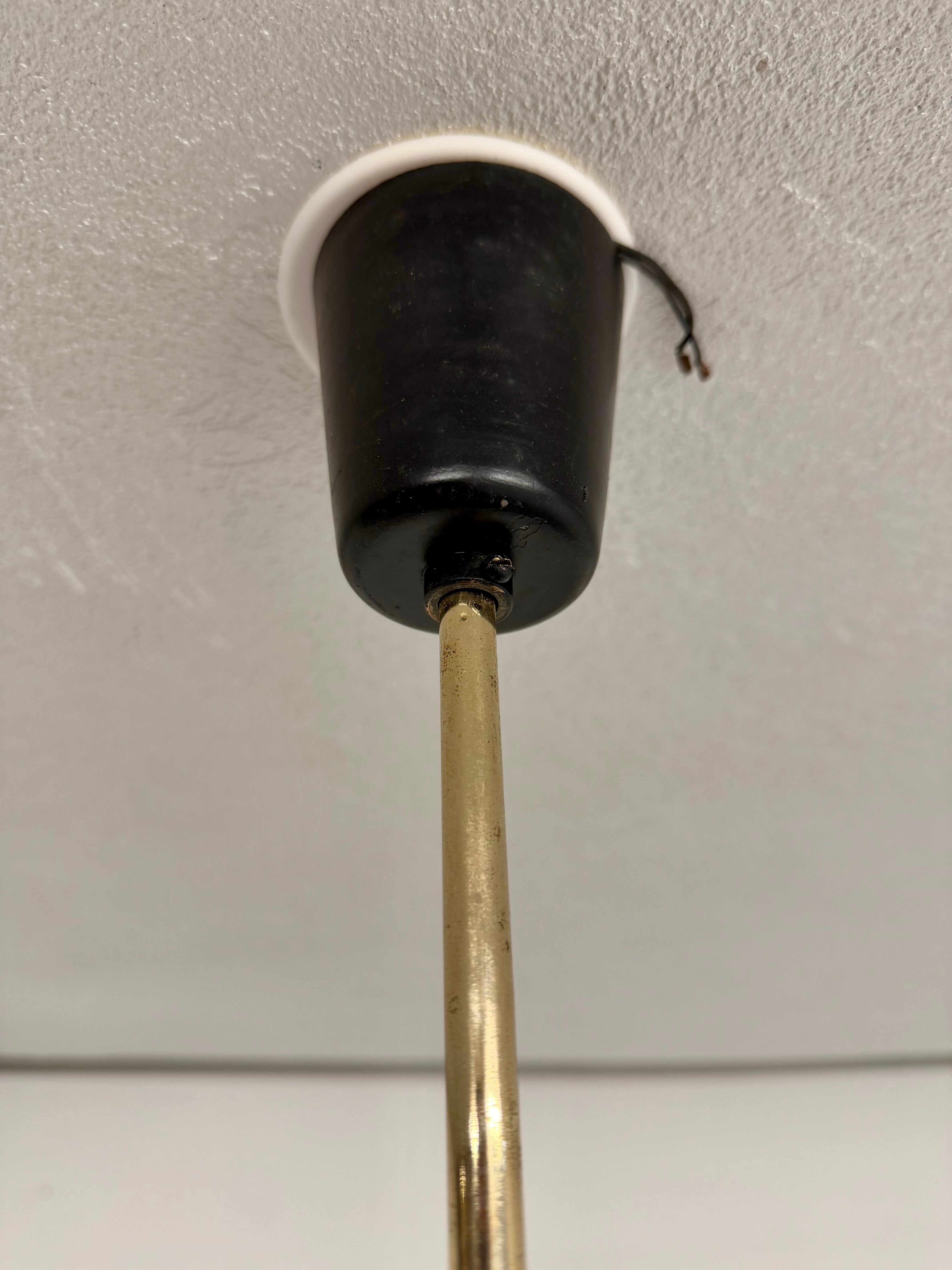 Lampe Suspension Maison Arlus 4 feux design français année 60