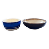 Duo of butter dishes signed HB Quimper