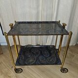Foldable Textable serving trolley 1950-60