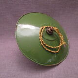 Old suspension in green enamelled sheet metal