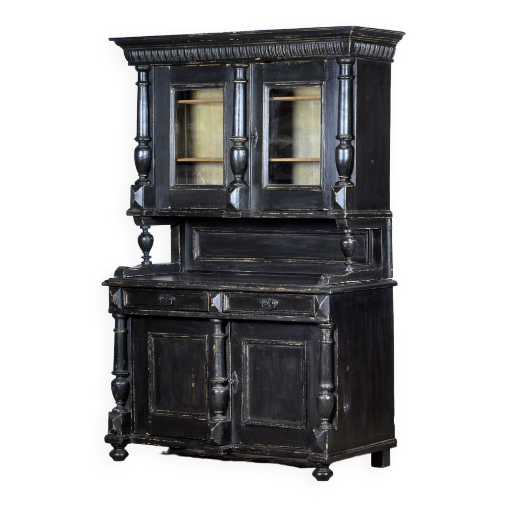 Armoire de cuisine en pin massif, années 1900 Selency