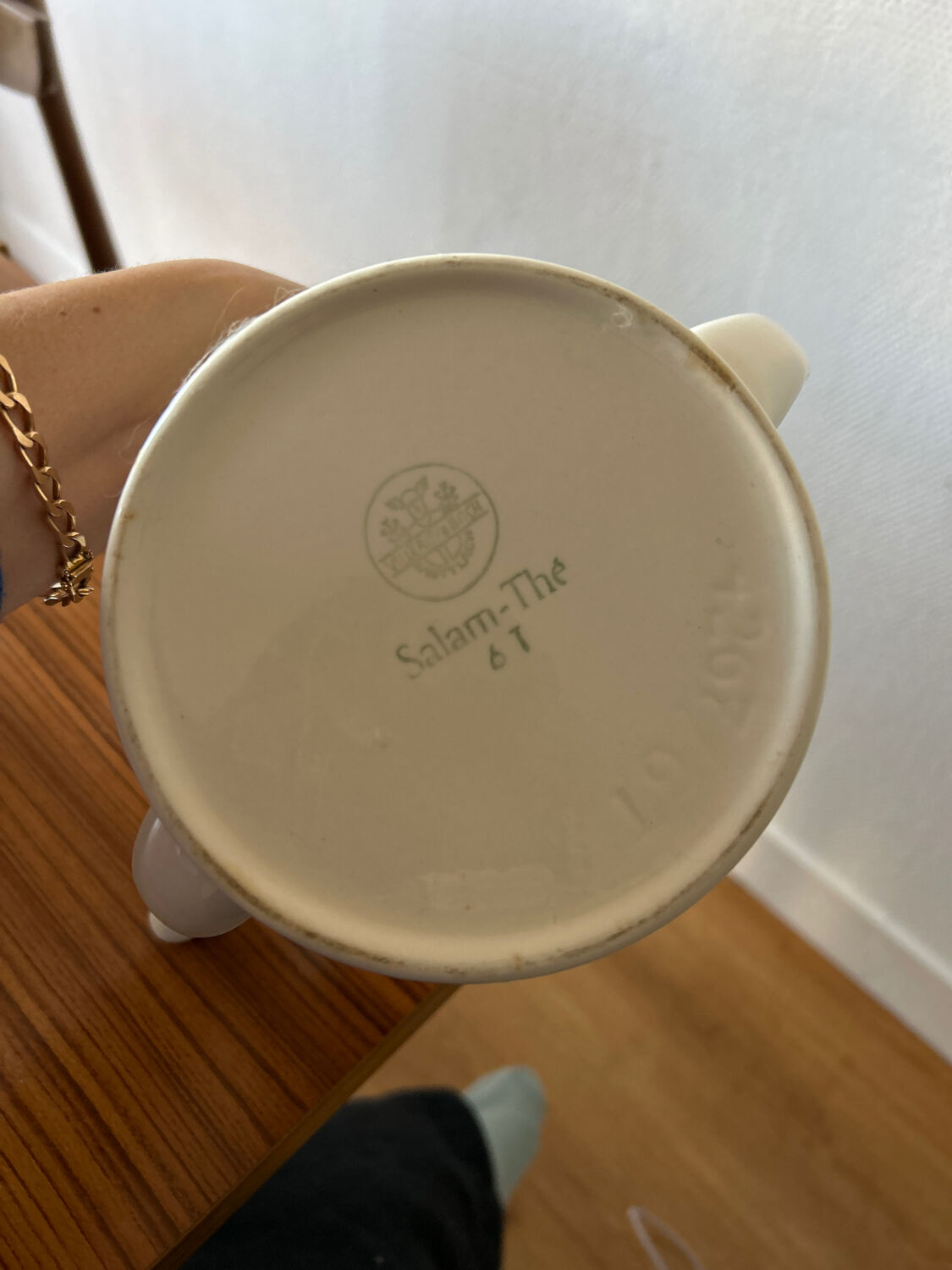 Salam Thé 57 teapot in stainless steel and earthenware