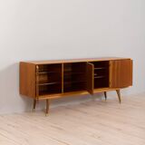 Sven Andersen Scandinavian long teak sideboard with 5 drawers, Norway, 1960