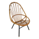 Mid-Century Rattan and Steel Easy Chair by Rohé Noordwolde, 1950s