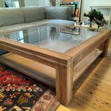 Table basse verre et bois BDBD