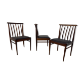 Chaises de salle à manger scandinaves, années 1960, Ensemble de 3