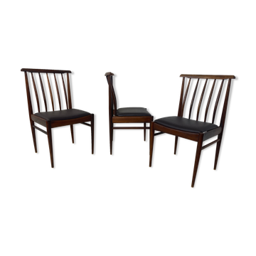 Chaises de salle à manger scandinaves, années 1960, Ensemble de 3