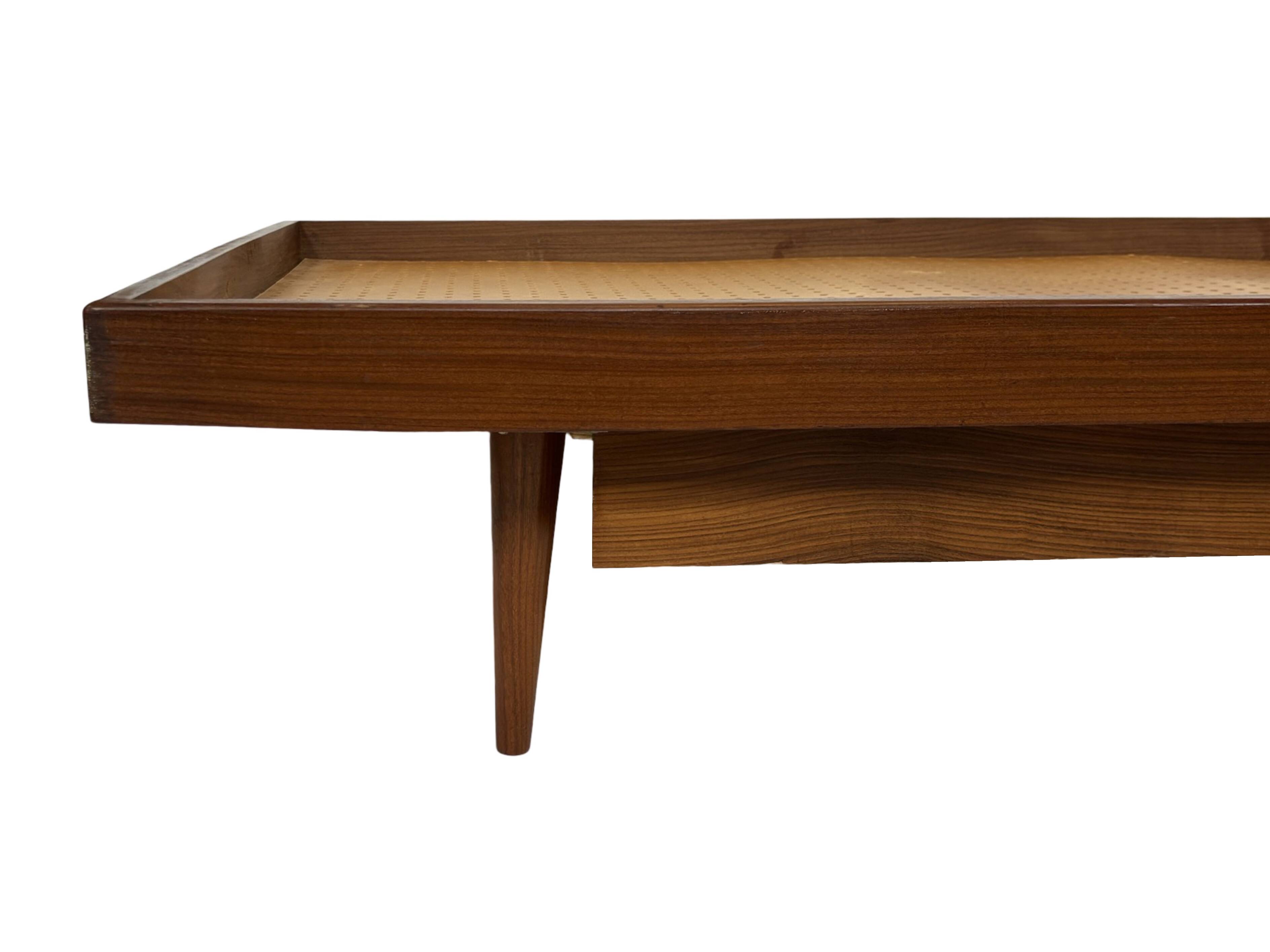 Vintage mid century daybed teak design with drawers