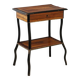Antique sewing table in various types of wood, 19th century.