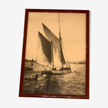 Framed photography, sailboat theme