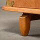 Buffet bas en chêne avec des supports en laiton conçu par Henning Kjærnulf.