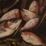 Great 18th century still life with animals, flowers and fruit