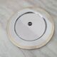 Alessi Ettore Sottsass / Serving plate stainless steel 18/10 and gold NG5100