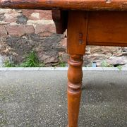Large Alsatian bistro coffee table in fir French bistro table 1930