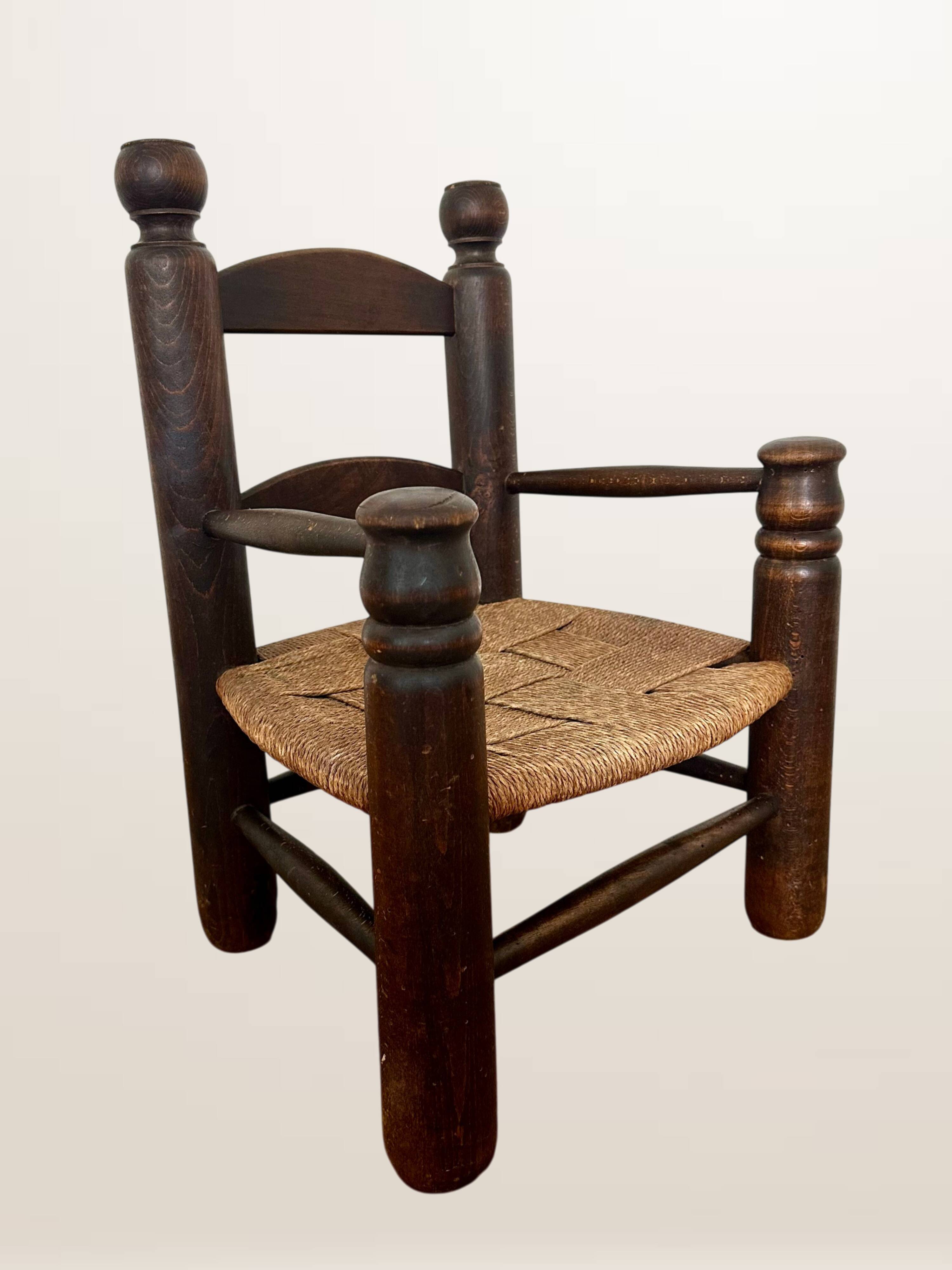 Child's armchair in the style of Charles Dudouyt.