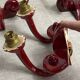 Art Deco ceramic wall lights, adjustable arms