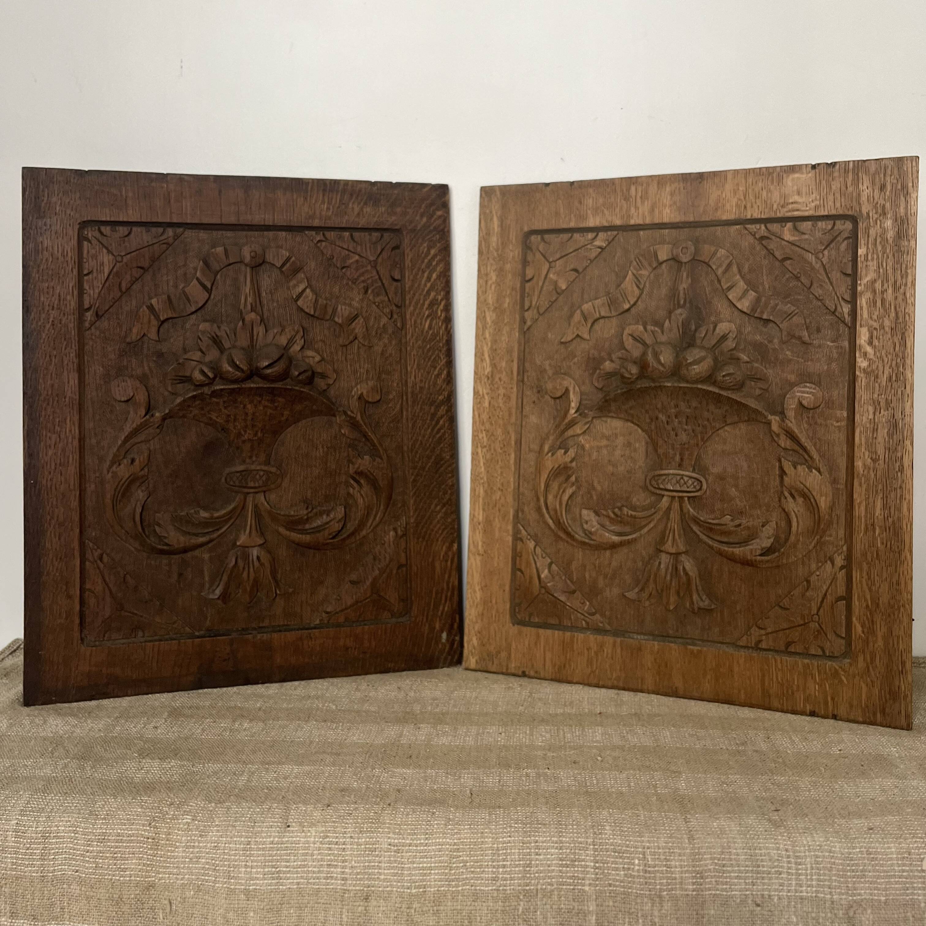 Carved wood panel, wall decoration