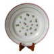 Plat rond digoin sarreguemines rose et vert 1940