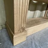 Open bookcase raw oak
