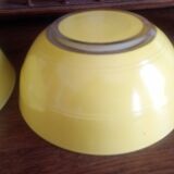Duralex vintage lemon yellow - 2x glass salad bowls - 23cm & 27cm - france