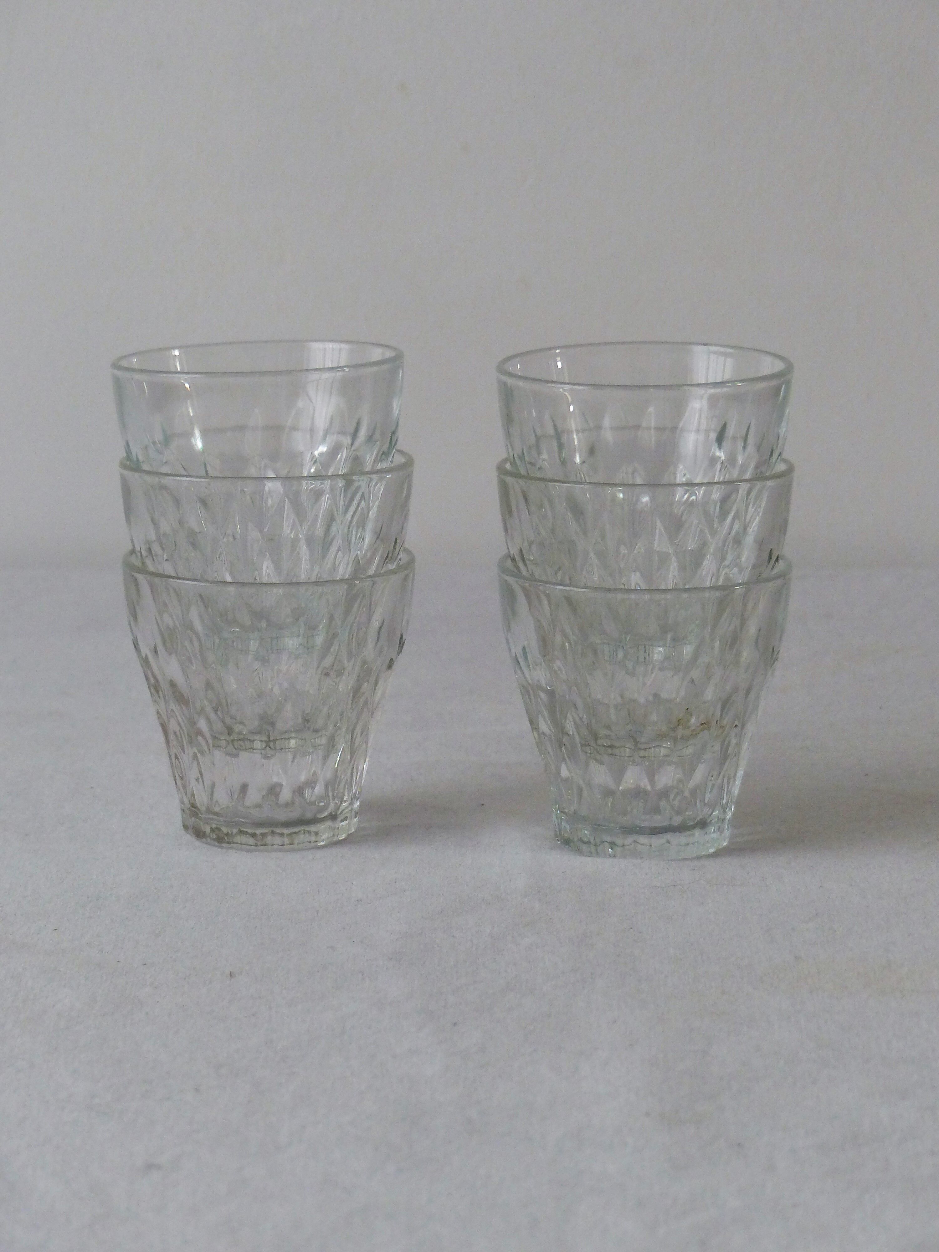 6 "vereco" water glasses