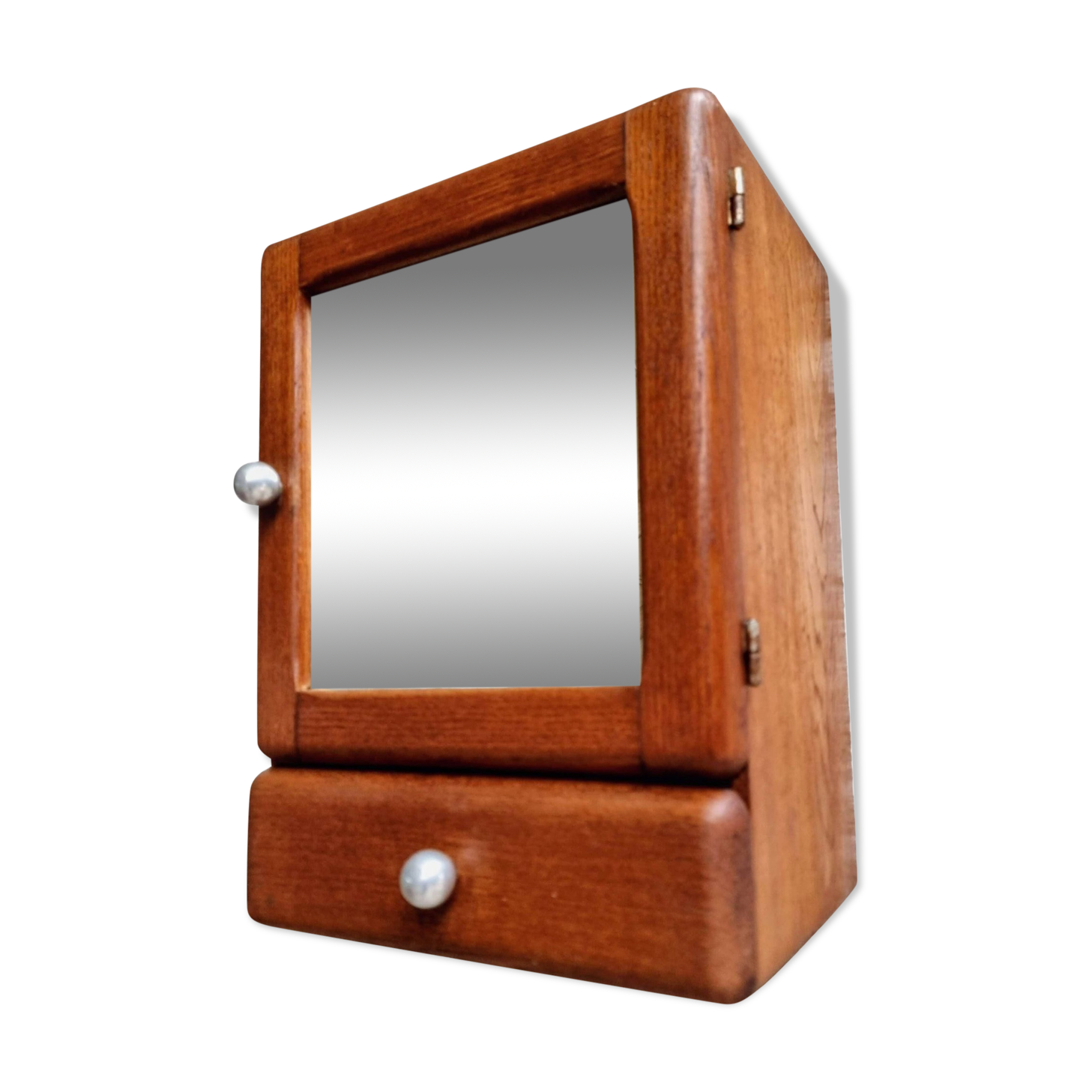 Old hanging cupboard medicine cabinet oak bathroom cupboard