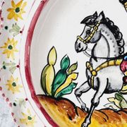 Old Spanish ceramic plate of the nineteenth century hand painted. Unique piece