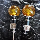 Pair of Murano wall lamps, Italy, 1970