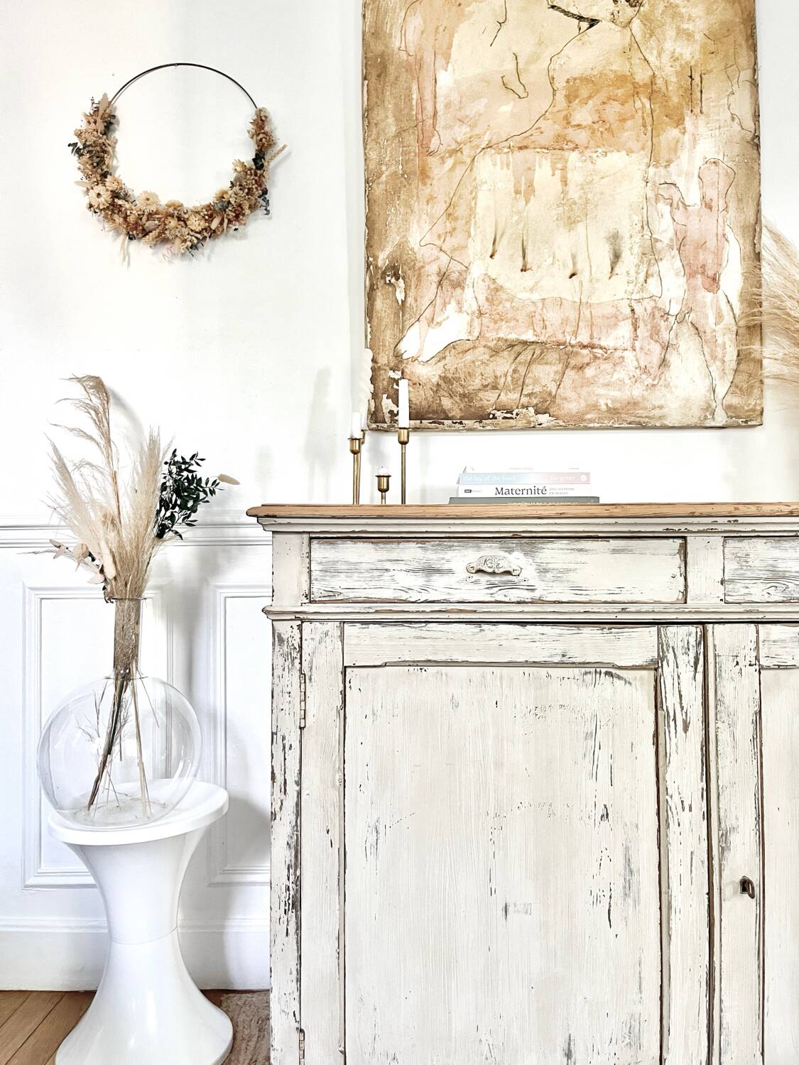 Antique patinated sideboard