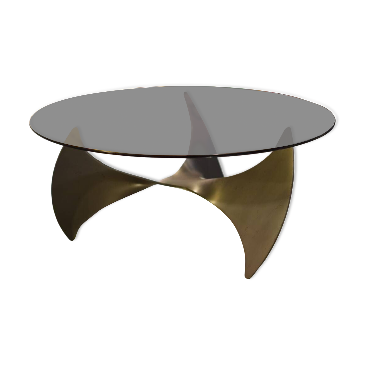 Table Basse Propeller en Verre par Knut Hesterberg pour Ronald Schmidt, 1960s