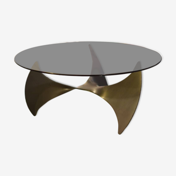 Propeller Glass Coffee Table by Knut Hesterberg for Ronald Schmidt, 1960s