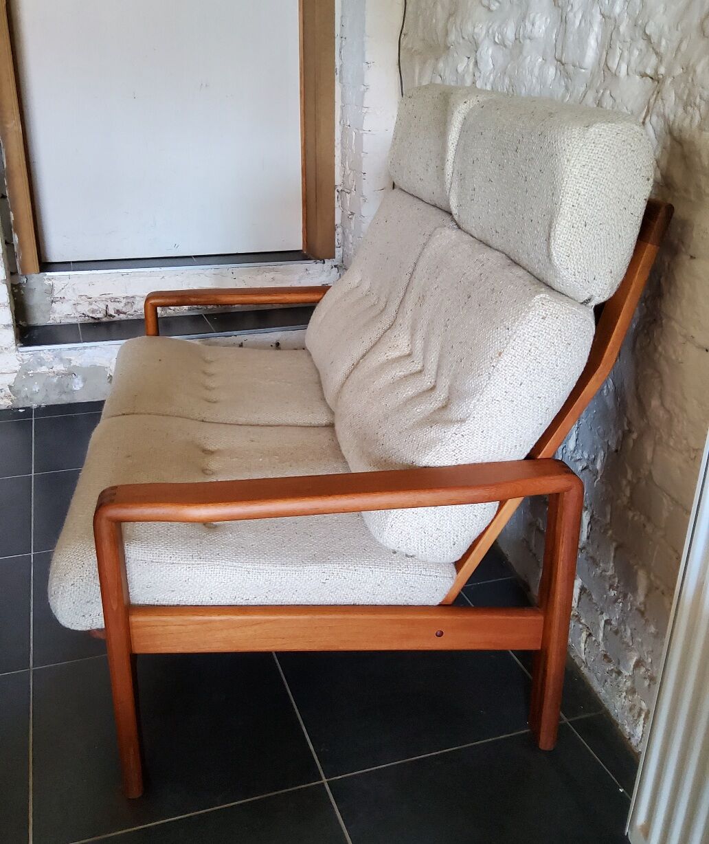 Vintage solid wood sofa