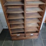 Double oak curtain file cabinet