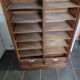 Double oak curtain file cabinet