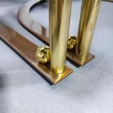 Hollywood regency dining table & 6 armchairs - belgo chrom