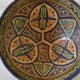 Ancient berbere ceramic dish signed north africa