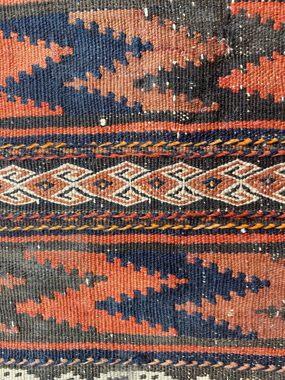 Kilim ancient Turkish rug 51x127 cm