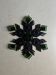 Dantoft black metal art glass wall decor | Denmark | 1960s