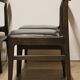 Set of 4 vintage chairs in teak and imitation leather, 1960s