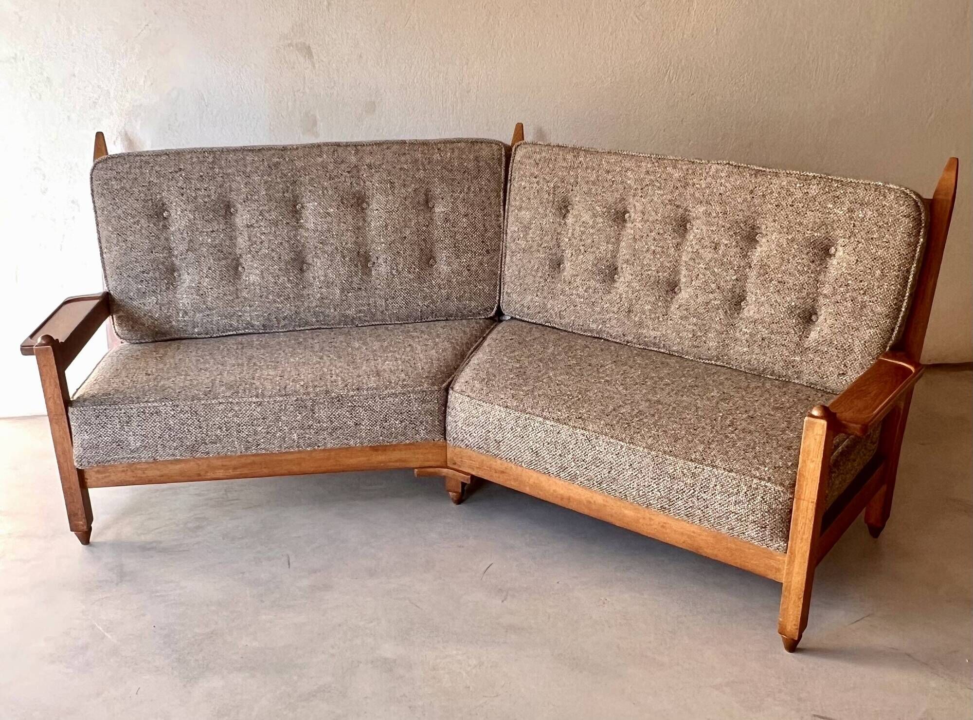 Corner bench by Guillerme and Chambron for Your House, France 60s