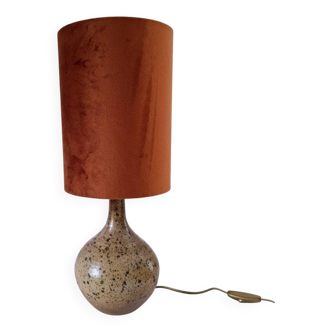 Vintage pyrite stoneware lamp