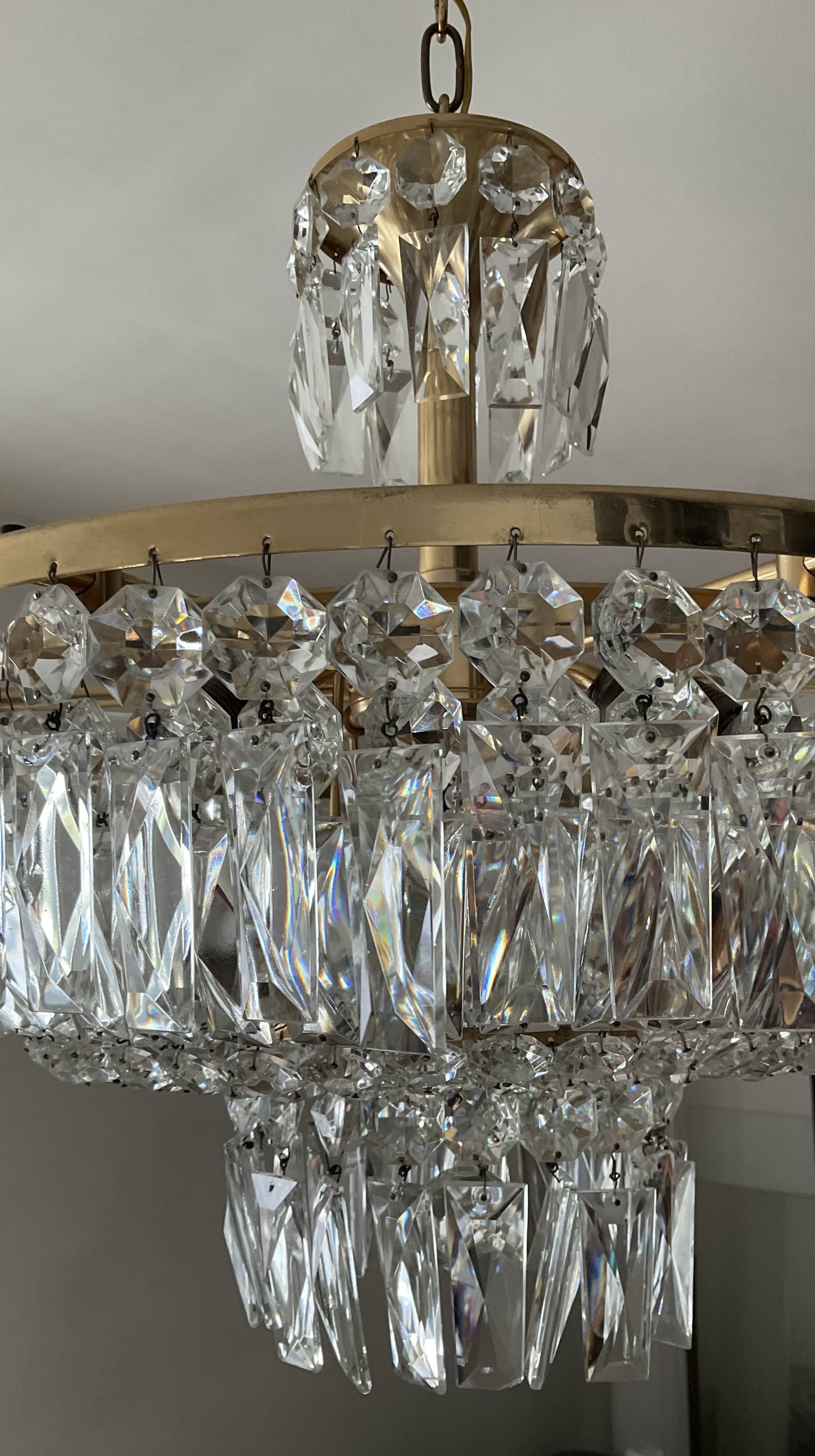 Cascade chandelier with vintage 70s tassels